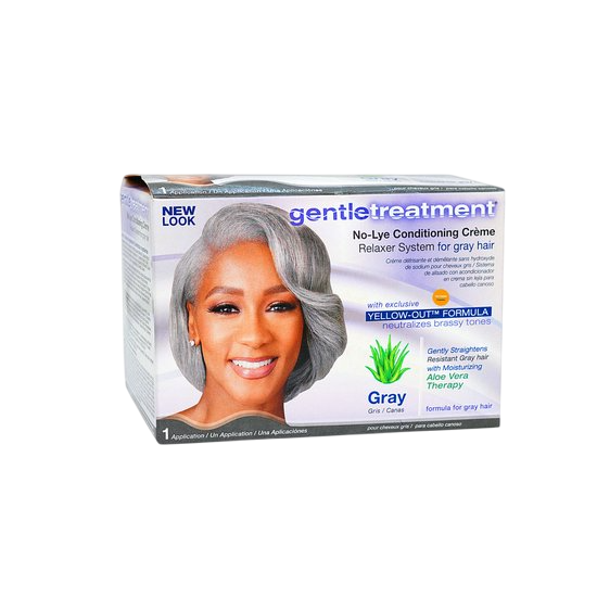 Gentletreatment No-Lye Cond. Relaxer Kit Gray Hair